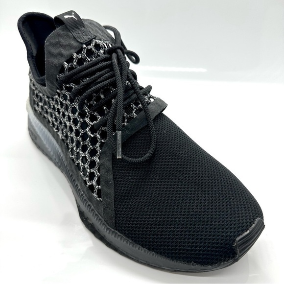Puma Ignite Net Fit Black & White Netted Lace Up Sneakers Women’s size 9 - Picture 1 of 11